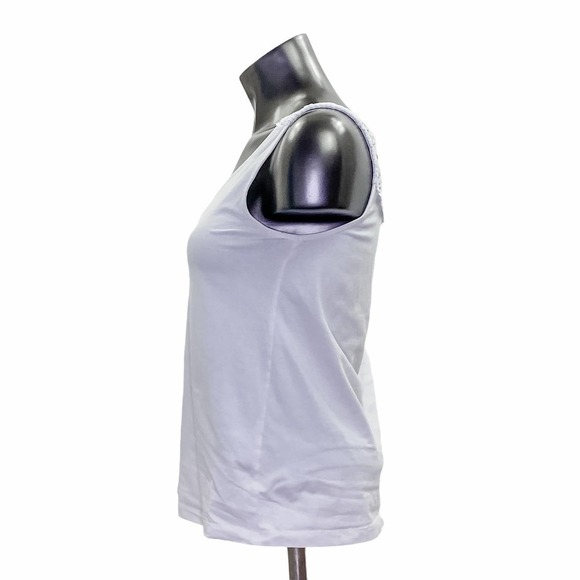 CHELSEA & Theodore White Crochet Tank Top Blouse - Picture 3 of 10